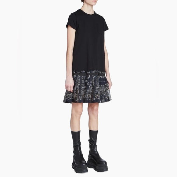 Sacai Dresses & Skirts - Sacai Bandana Print T-shirt Dress in Red Size 3/ US Large-10